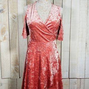Pink Crushed Velvet Dress from Franchesca’s